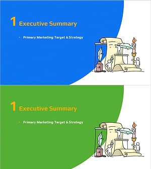Idea Marketing Plan Template Section Slide