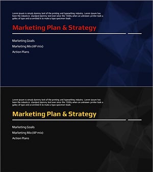 Diamond Theme Marketing Plan Template Section Slide