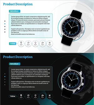 프리미엄 시계 상세 설명 슬라이드