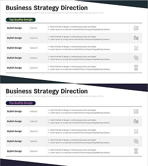 Business Strategy Table – Clear Objective Setting