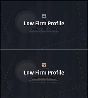 Professional Law Firm Profile Cover Slide for Corporate Presentations