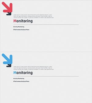 화살표 마케팅 계획 템플릿 간지