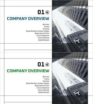 그리드 회사소개서 템플릿 간지 – 기업 개요를 효과적으로 전달