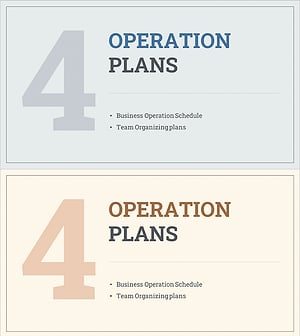 인테리어 사업계획서 템플릿 간지 – 운영 계획 섹션