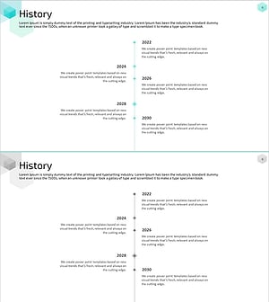 Mini Square History Diagram – Essential Template for Company Introduction