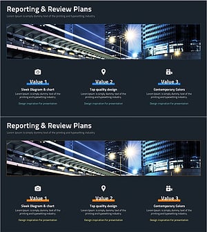 촬영 보고 및 검토 계획 슬라이드 템플릿