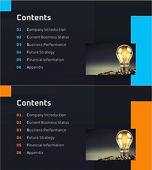 성공 트렌드 IR 템플릿 목차