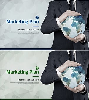 글로벌 사업가의 마케팅 기획서 템플릿 표지