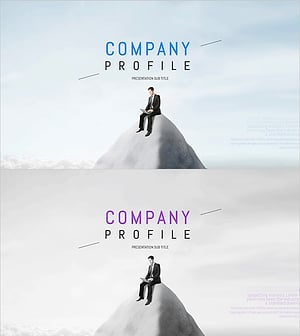 Thinking Office Worker Template Cover – Emphasizing Corporate Vision