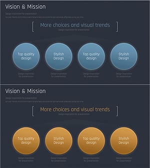 비전 및 미션을 담은 모던 프레젠테이션 템플릿