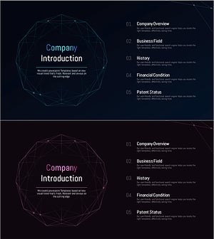 글로벌 투자유치 템플릿 간지 – 기업 소개 및 재무 상태