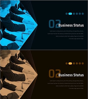 Directional IR Template Section Slide – Emphasizing Business Status