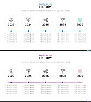 History Timeline Diagram – Effective Company Introduction