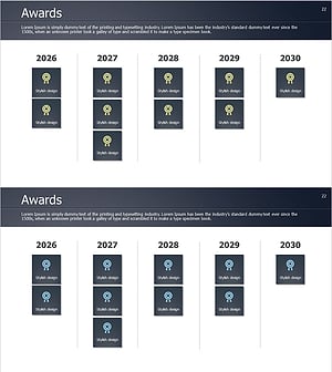 연도별 수상내역 분류 – 성과 공유
