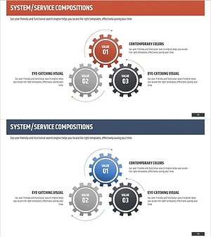 무료 서비스 구성도 톱니바퀴 다이어그램 – 비즈니스 흐름을 효율적으로 시각화