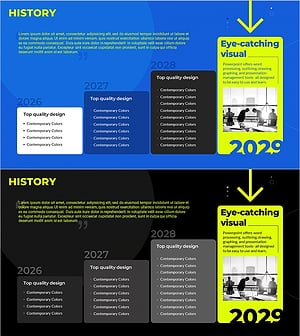 연혁 층상 다이어그램 – 사업 추진 전략을 효과적으로 정리하기