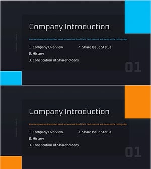 Success Trend IR Template Section - Company Introduction Slide