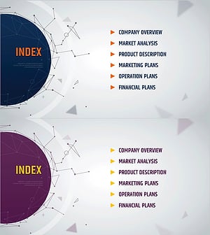 Constellation Themed Business Plan Template Contents