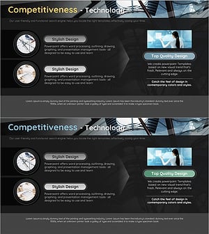 건설사 기술 경쟁력을 시각화한 다이어그램 슬라이드