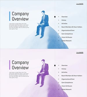 생각하는 회사원 템플릿 간지 - 혁신적 기업 소개