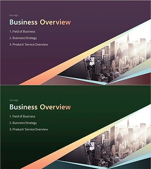 컬러 그라데이션 템플릿 간지 – 세련된 비즈니스 개요