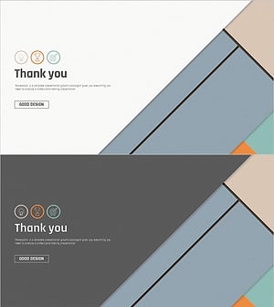 사선 패턴 마케팅 계획 템플릿 엔딩 표지