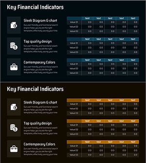 주요 재무 지표 분석 다이어그램 – 효율적인 재무 계획