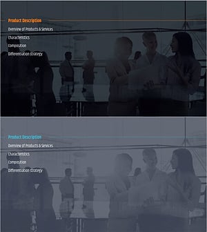 City Modern Theme Business Plan Template Section