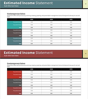 소요자금 계획 분석표 – 재무 성과의 명확한 시각화