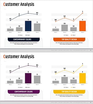 Navy Orange Comparison Bar Graph