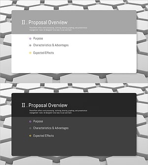 3D 육각형 테마 제안서 – 실용성과 세련미