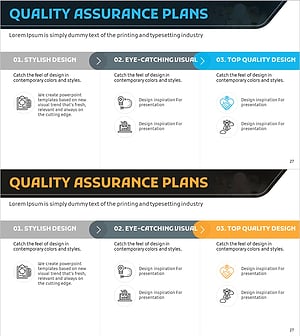 품질보증 계획 순서 슬라이드 – 체계적 접근