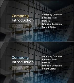 건축 투자유치 PPT 간지 – 회사 소개 및 재무제표