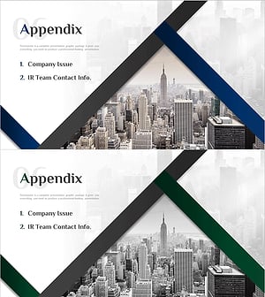 모던 라인 IR 템플릿 간지 - 비즈니스와 전문성을 강조