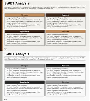 SWOT 분석 심플 표 – 비즈니스 전략 도구