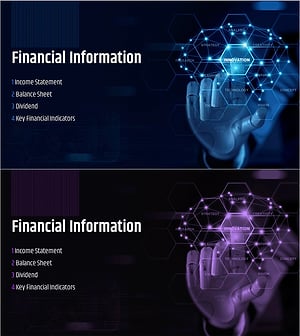 AI 기술 IR 템플릿 간지 - 혁신적 금융정보 제공