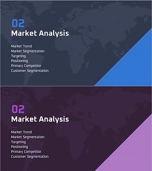 글로벌 마케팅계획 슬라이드 - 시장 분석 포함