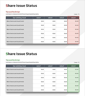 Stock Issuance Status Table – Visualizing Performance Metrics