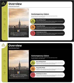 안정적인 회사 개요 슬라이드 – 비즈니스의 기초