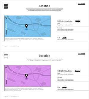 회사 위치 및 교통수단 소개 – 블루와 퍼플톤