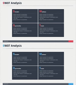 SWOT 분석을 위한 사각 다이어그램 – 효과적인 시장 및 경쟁사 분석