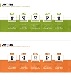 연도별 수상내역 소개 슬라이드 – 주요 성과를 한눈에