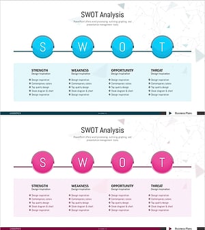SWOT 분석 슬라이드 – 시장 및 경쟁사 분석을 위한 최적 디자인