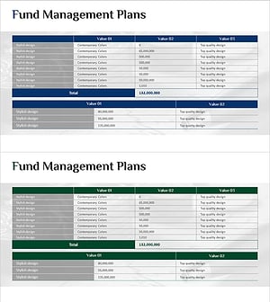 자금 운용 계산 테이블 – 재무 계획의 시각화