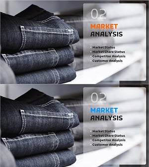 패션 사업계획서 템플릿 간지 – 시장 분석 시각화
