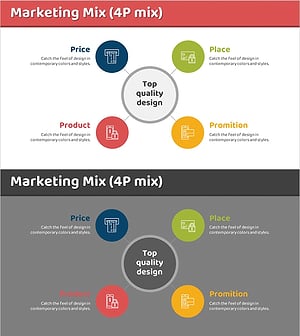 마케팅 4P 확산 다이어그램 – 마케팅 전략의 효과적 비주얼