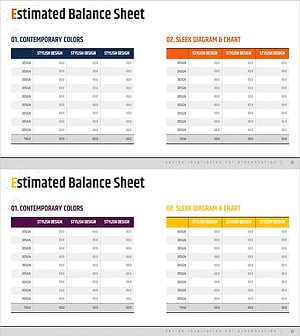비교 분석표 차트로 재무 성과 강조 – 신뢰와 전문성