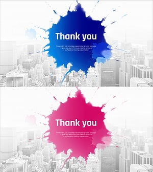 페인팅 테마 회사소개서 템플릿 엔딩 표지 – 창의성과 감각