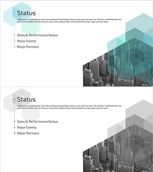 육각형 입체 회사소개서 템플릿 – 구조적이고 세련된 디자인