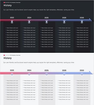 무료 도전 & 성취의 기록 연혁 슬라이드